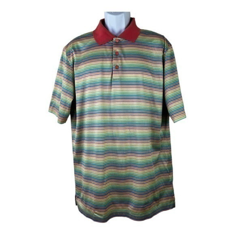 Bugatchi Vomo Men T-shirt Striped Multicolored size L